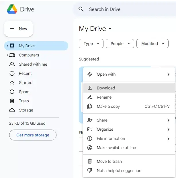 transfer Google Drive to another account